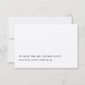 Simple Rustic Wildflower Wedding Reply Kaart (Achterkant)