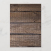 Simple Rustic Wood Wedding Guest — Details-kaart Informatiekaartje (Achterkant)