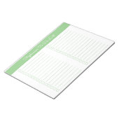 Simple Sage Green 8.5x11 Two Column Checklist Notitieblok (Schuin)