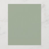 Simple Sage Green BUDGET Weddenschap Foto bedankt (Achterkant)