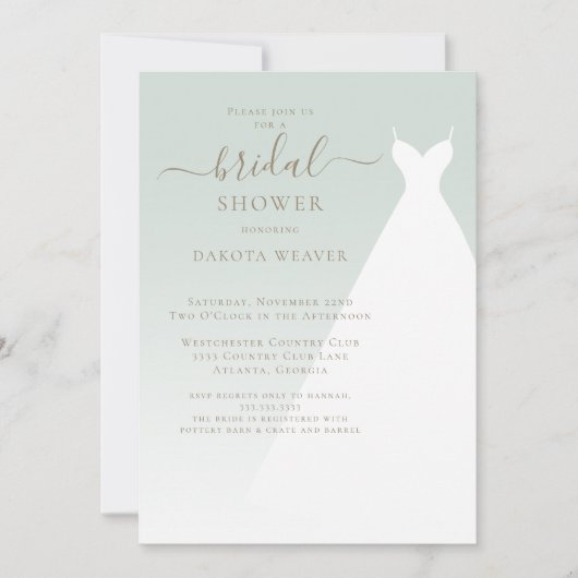 Simple Sage Green Calligraphy Vrijgezellenfeest Kaart (Voorkant)