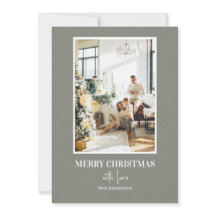 Simple Sage Green Christmas Photo