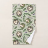 Simple Sage Green Easter Eggs Lavender Nest Bad Handdoek (Handdoek)