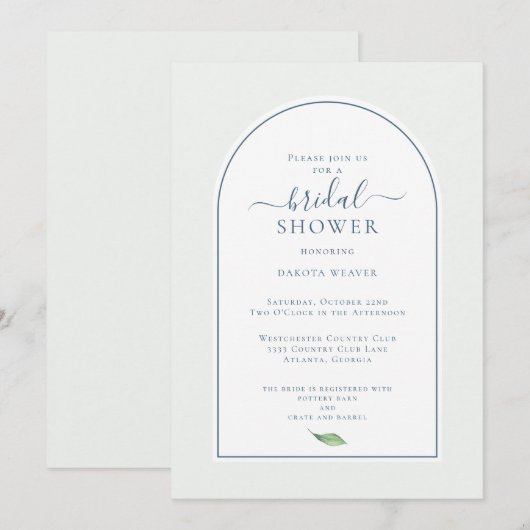 Simple Sage Green Waterverf Vrijgezellenfeest Kaart (Voorkant / Achterkant)