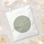 Simple Sage Green Wedding Favor Bag Bedankzakje (Geknipt)
