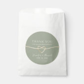 Simple Sage Green Wedding Favor Bag Bedankzakje (Voorkant)
