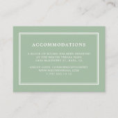 Simple Sage Green Wedding Hotel Accommododation Ka Informatiekaartje (Voorkant)
