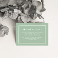 Simple Sage Green Wedding Hotel Accommododation Ka