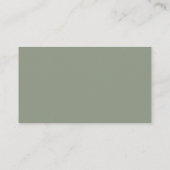 Simple Sage Green Wedding Informatiekaartje (Achterkant)