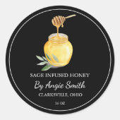 Simple Sage Infused Honey Label (Voorkant)