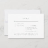 Simple Sage & White Wedding RSVP-Kaart RSVP Kaartje (Voorkant)