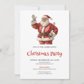 Simple Santa Claus Editable Christmas Office   Kaart (Voorkant)