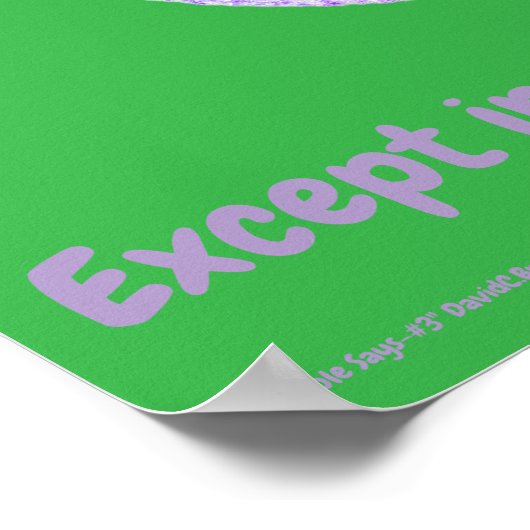 "Simple Says-#3" funny, quote, humor  Poster (Hoek)