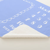 Simple Scalloped Lijst Baby Milestone Sherpa Deken (3/4)