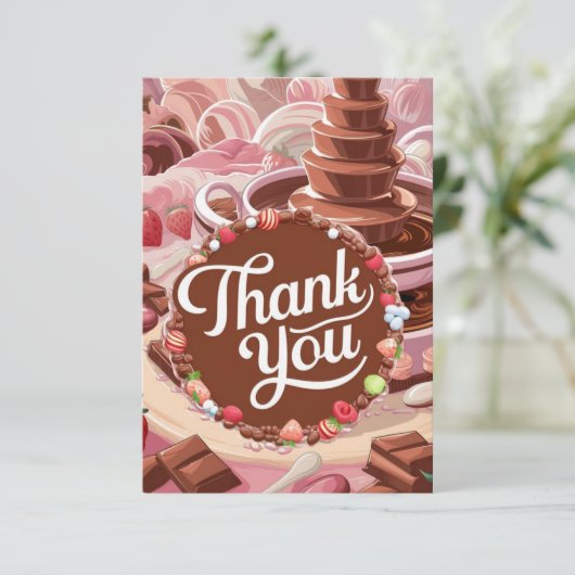 Simple Scoops Chocolate bedankkaart (Staand voorkant)