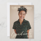 Simple Script Afstuderen Photo Announcement Kaart (Voorkant)