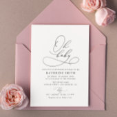Simple Script baby shower Invitation Kaart