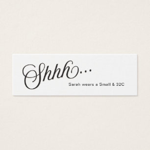 Simple Script Bachelorette Size-Kaart invoegen Mini Visitekaartjes