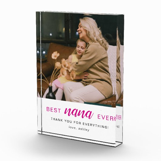 Simple Script Best Nana Ever Hot Pink  Fotoblokken (Rechts)