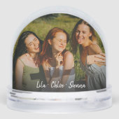 Simple Script Besties Forever Photo Keepsake Sneeuwbol (Achterkant)