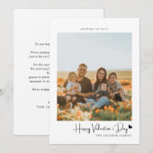 Simple Script Black Heart Valentijns Card Foto Kaart (Voorkant / Achterkant)