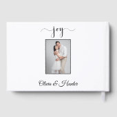 Simple, Script, Black & White Wedding Gastenboek (Achterkant)