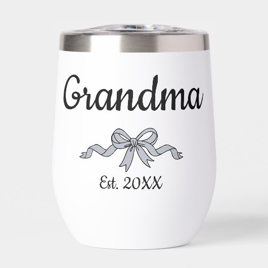 Simple Script Bow Grandma Est. Year (Voorkant)
