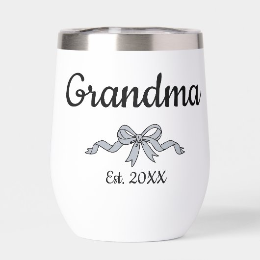 Simple Script Bow Grandma Est. Year (Achterkant)