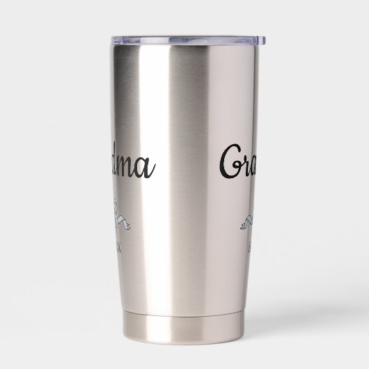 Simple Script Bow Grandma Est. Year Geïsoleerde Drinkbeker (Links)