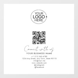 Simple Script Connect with US Logo QR Code Promo Raamsticker