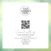 Simple Script Connect with US Logo QR Code Promo Raamsticker (Vel 3)
