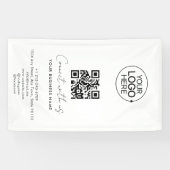 Simple Script Connect with US Logo QR Code Promo Spandoek (Horizontaal)