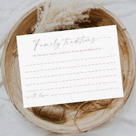 Simple Script Family Traditions Baby shower Informatiekaartje