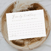 Simple Script Family Traditions Baby shower Informatiekaartje