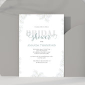 Simple Script Floral Bridal Shower Custom Kaart