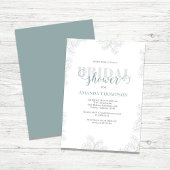 Simple Script Floral Bridal Shower Custom Kaart