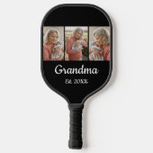 Simple Script Grandma Est. 3 Photo Year Pickleball Paddle (Achterkant)
