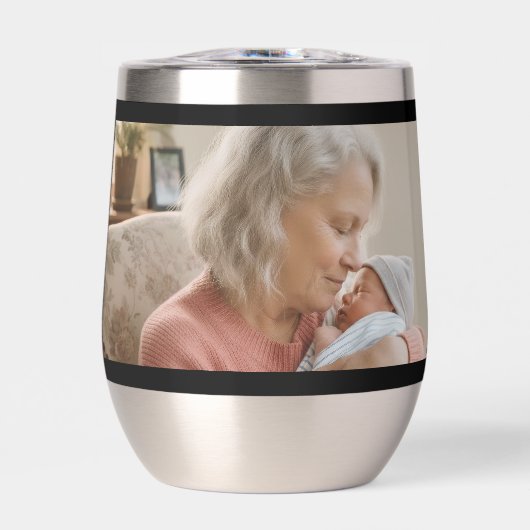 Simple Script Grandma Est.Photo Year Black (Voorkant)