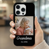 Simple Script Grandma Est.Photo Year Phone Case iPhone Hoesje