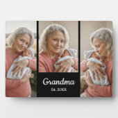 Simple Script Grandma Year Est. 3 Photo Fotoplaat (voorkant)