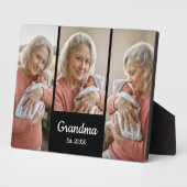 Simple Script Grandma Year Est. 3 Photo Fotoplaat (Zijkant)