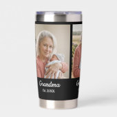 Simple Script Grandma Year Est. 3 Photo Geïsoleerde Drinkbeker (Voorkant)
