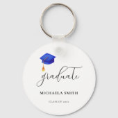 Simple Script High School Afstuderen Foto Sleutelhanger (Voorkant)