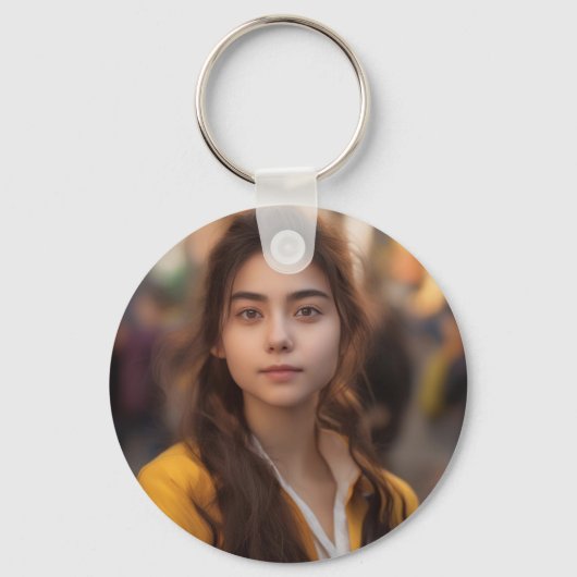 Simple Script High School Afstuderen Foto Sleutelhanger (Achterkant)