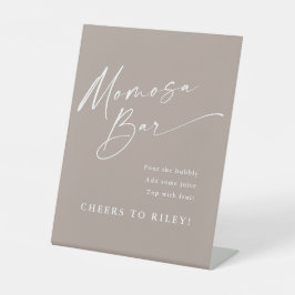 Simple Script Mimosa Bar-Baby shower Reclamebord Met Voetstuk