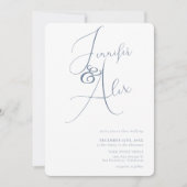 Simple Script Minimalist Photo Collage Wedding  Kaart (Voorkant)
