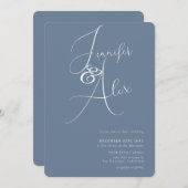 Simple Script Minimalist Photo Collage Wedding Kaart (Voorkant / Achterkant)