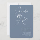 Simple Script Minimalist Photo Collage Wedding  Kaart (Voorkant)