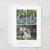 Simple Script Minimalist Photo Collage Wedding Kaart (Achterkant)