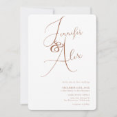 Simple Script Minimalist Photo Collage Wedding Kaart (Voorkant)